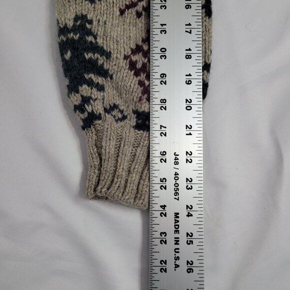 Vintage 1980's Polo By Ralph Lauren Men's Hand Knit Wool Ski Sweater Size M - Picture 8 of 11